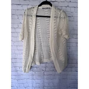 Ny Collection Petite Whit Knit Cardigan Size Petite Large